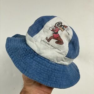 001 - VINTAGE 70s 80s WALT DISNEY MICKEY MOUSE GOOFY DONALD BUCKET CAP HAT